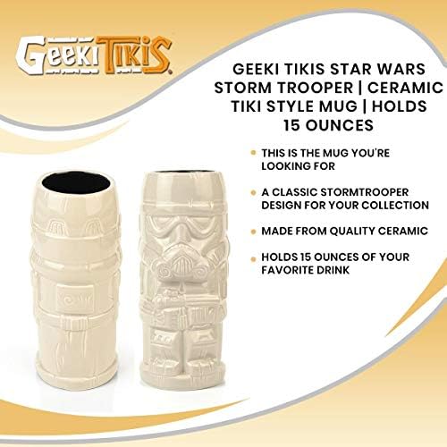 Geeki Tikis Star Wars Storm Storm ספל Trooper | רשמית מלחמת הכוכבים הרשמית גביע קרמיקה בסגנון טיקי | מחזיק 15 אונקיות